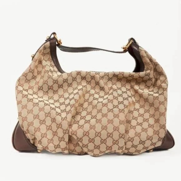 Gucci Jockey Supreme Canvas Large Hobo Bag - Picture 1 of 10